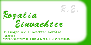 rozalia einvachter business card