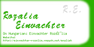rozalia einvachter business card